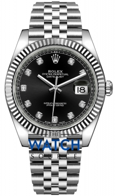 Rolex Datejust 41mm Stainless Steel 126334 Black Diamond Jubilee watch
